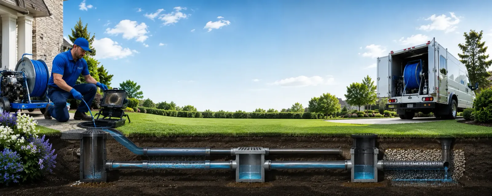 Outdoor drain cleaning information for Lu Verne, IA